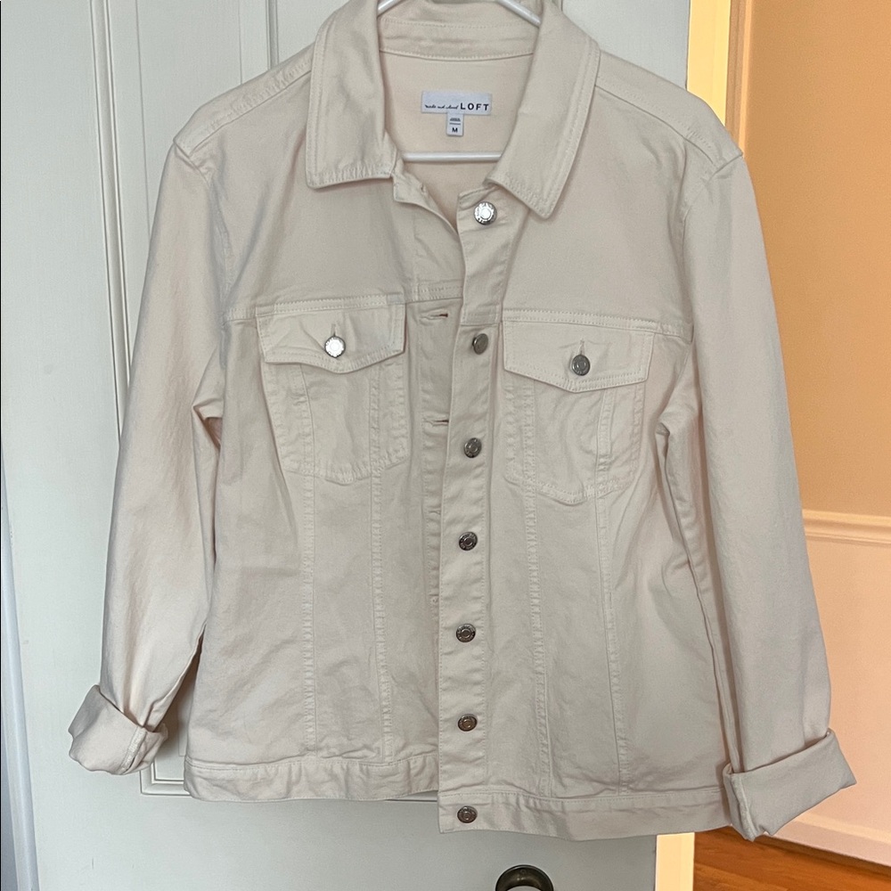 LOFT Women's Beige Jean Jacket